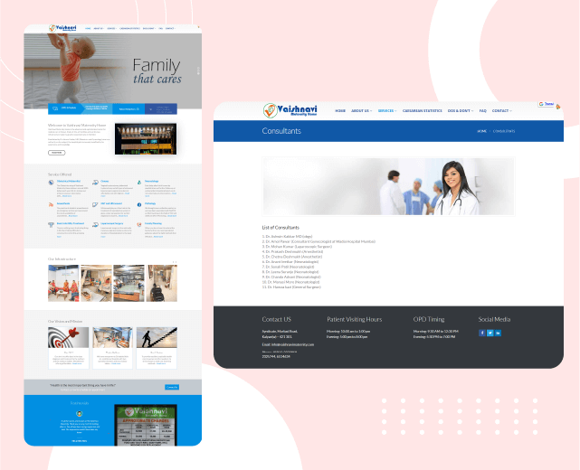 10 Page Website for vaishnavimaternity.com